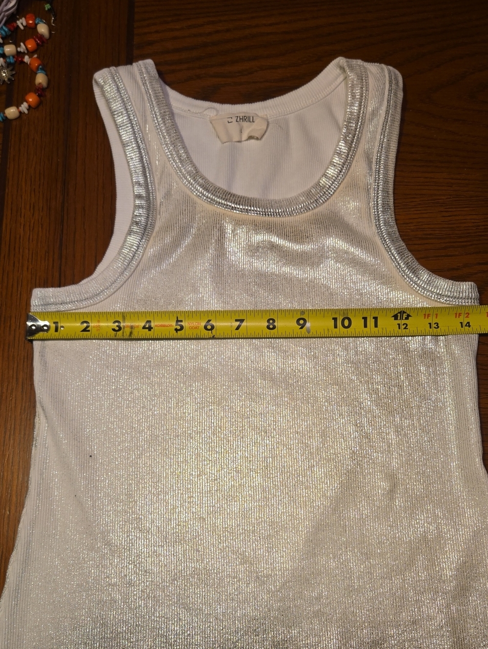 ZHRILL Metallic Ribbed Tank - Picture 9 of 10
